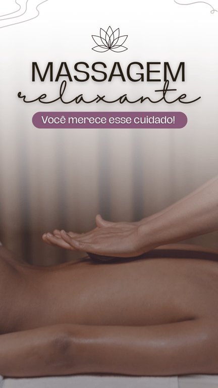 Experiência de bem estar e prazer Massagem em