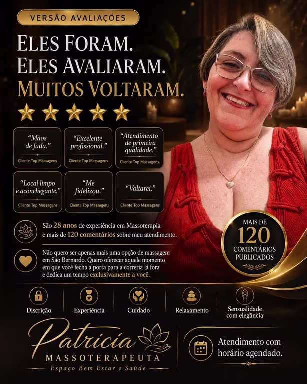 Patricia Massoterapeuta desde 2000,Tanta e NURU público alvo 40+ Massagista em