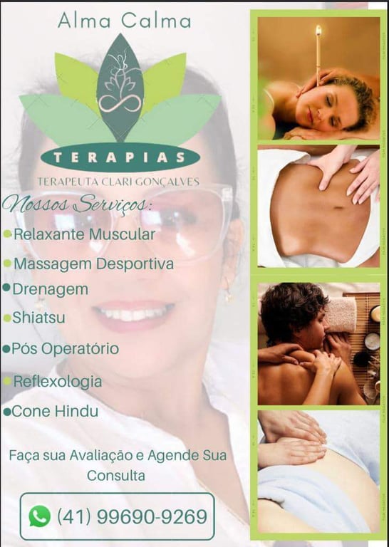 Massagens profissionais no Centro de Curitiba.