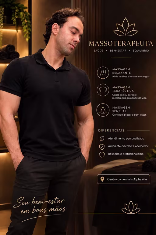Bruno Massagem Relaxante, Nuru e Sensual Massagem sensual em