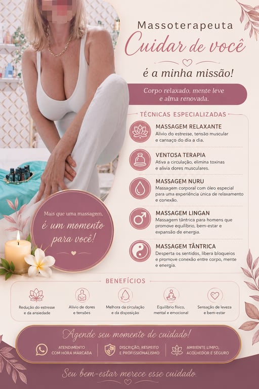 Amanda mix de massagem lingan nuru trantrica relaxante ventosa terapia