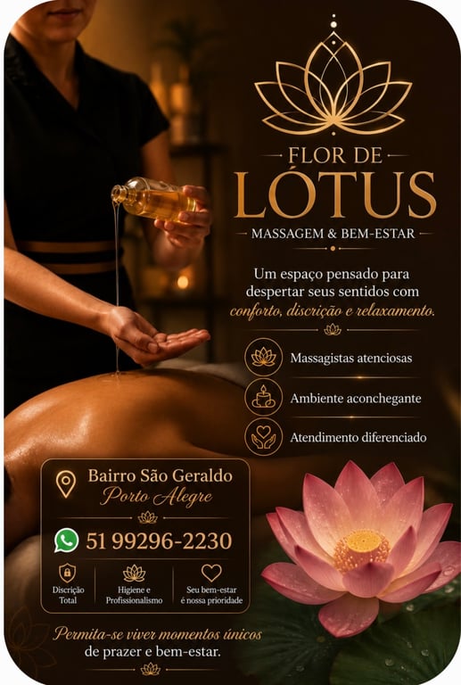 Flor de Lótus — Atendimento Discreto e Relaxante