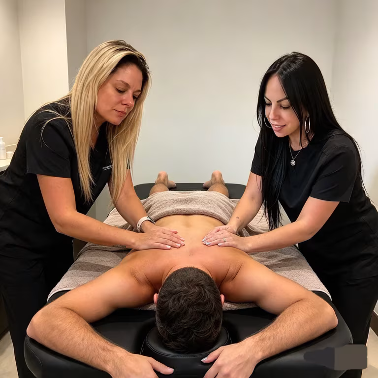 Massagem exclusiva 4 mãos, uma experiência única!
