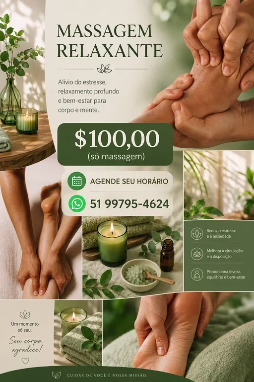 Massagem: relaxante, Nuru, sensitiva, tântrica, terapêutica e four han Massagem