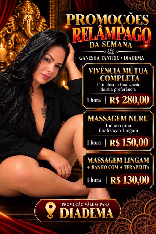 Ganesha tantric Promoção Nuru+ banho com a terapeuta 160,0(1 hora)