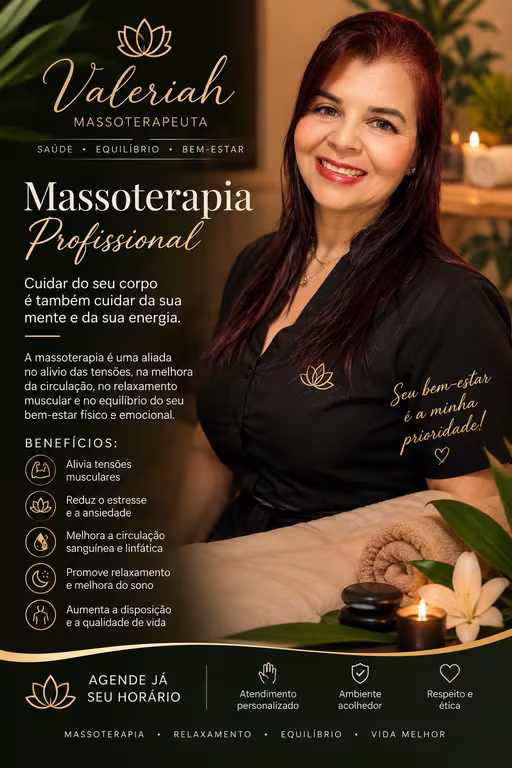 Valeriah -Massoterapeuta-Bem estar em cada toque
