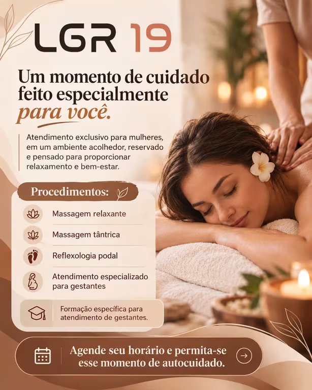 Lgr19 Um momento de cuidado feito para você ! Massagem em