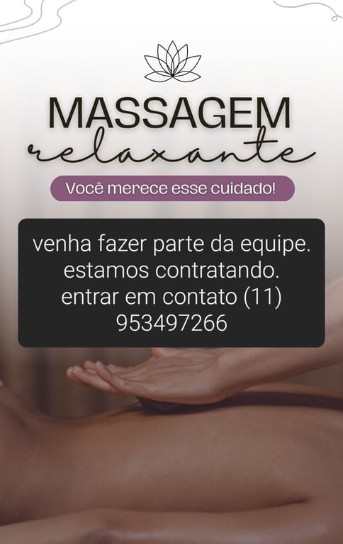 Melissa Mel, a massagem que você procura. Está aqui.