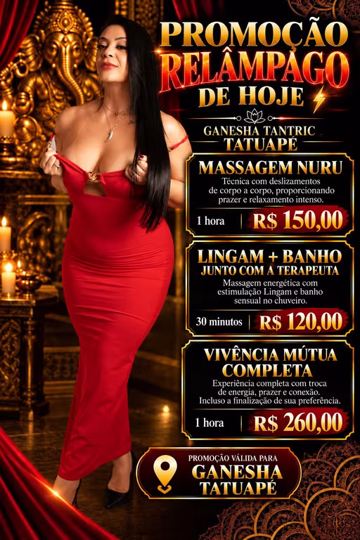Ganesha Tantric Tatuapé Promoção Nuru