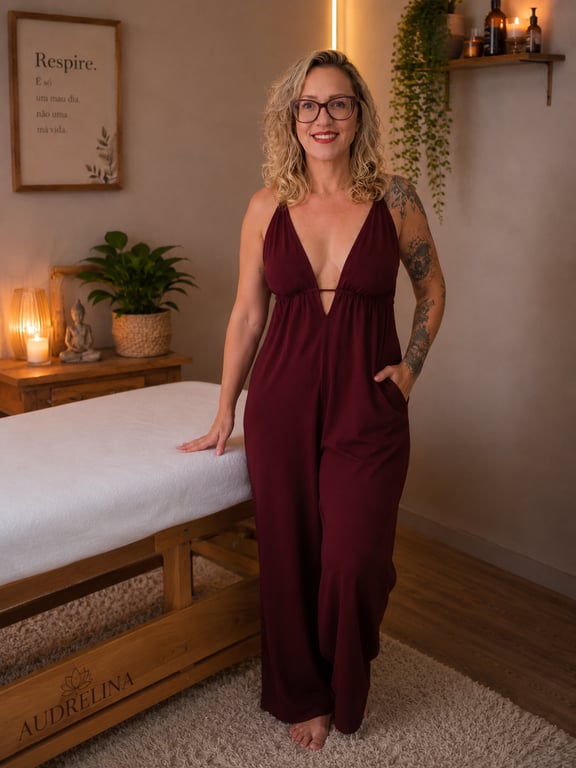 Terapeuta Flávia promovendo saúde e prazer através da massagem