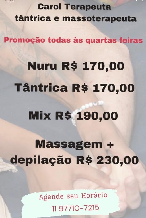 Carol - terapeuta tântrica e massoterapeuta. Massagem sensual em