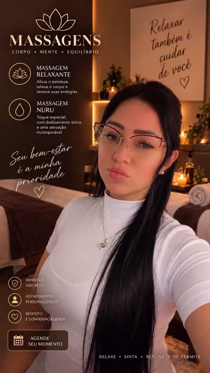 Serena maia massagista venha renovar as energias.