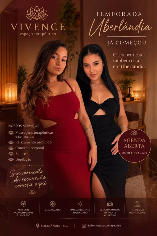 Kati & equipe Vivence em Uberlândia Sinta essa conexão Massagem em