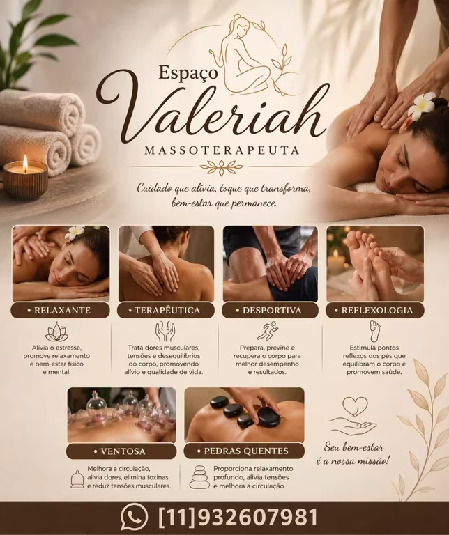 Valeriah Massoterapeuta Bem estar em cada toque Massagem sensual Valeriah Massoterapeuta Bem estar em cada toque Massagem sensual