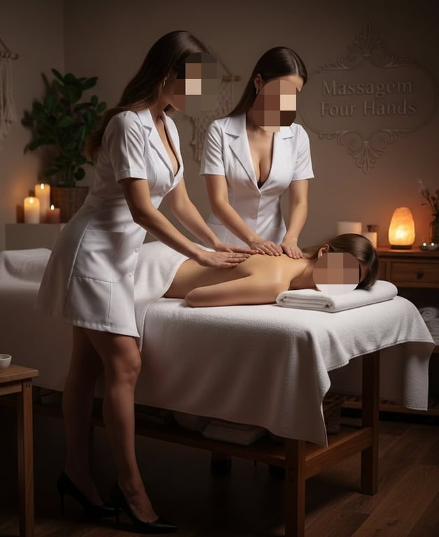 Massagem Four Hands ( Dupla) - Massagem Nuru e Vivência