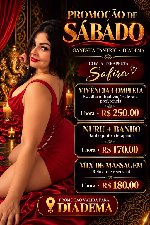 Ganesha tantric Promoção Nuru+ banho com a terapeuta 160,0(1 hora)
