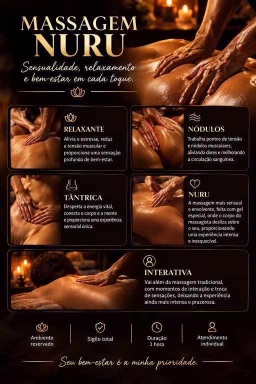 Divino Massoterapeuta e depilador Masculino. Massagem nuru em