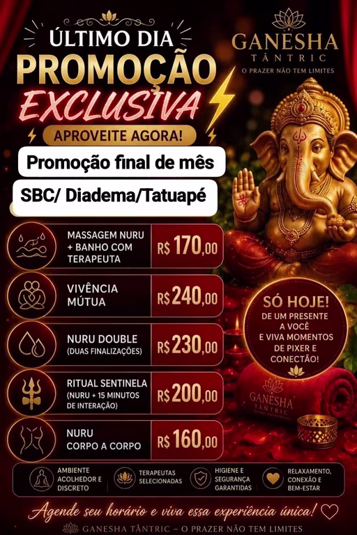 Ganesha tantric SBC - Luna Promoção nuru 150,0