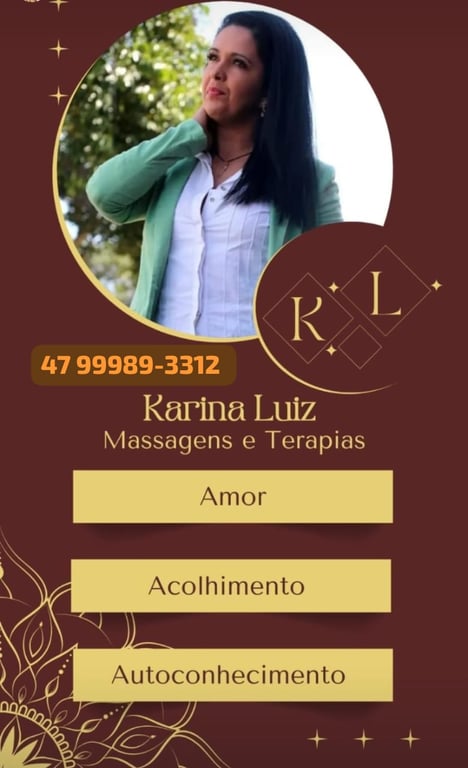 Karina Luiz - Massoterapeuta Holísticas Promovendo o Relaxamento