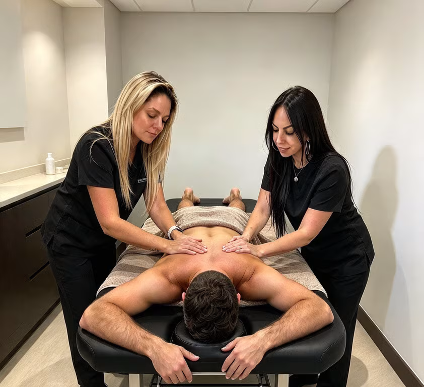 Massagem exclusiva 4 mãos, uma experiência única! Massagem