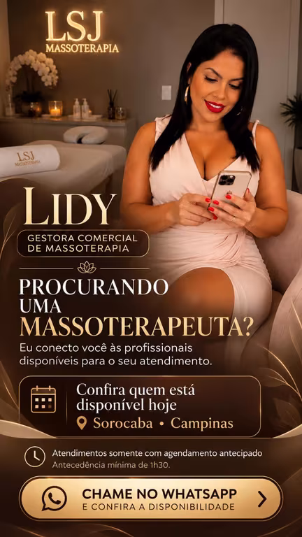 Lidy | Gestora Comercial de Massoterapia Massagem