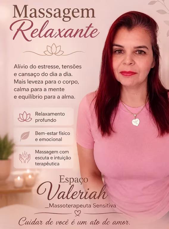 Valeriah Massoterapeuta Bem estar em cada toque Massagem sensual Valeriah Massoterapeuta Bem estar em cada toque Massagem sensual