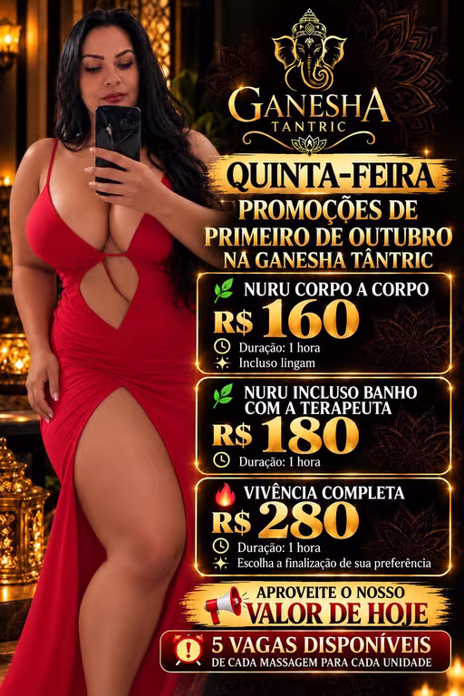 Ganesha Tantric Tatuapé Promoção (Nuru 160,0 duração 1 hora Massagem