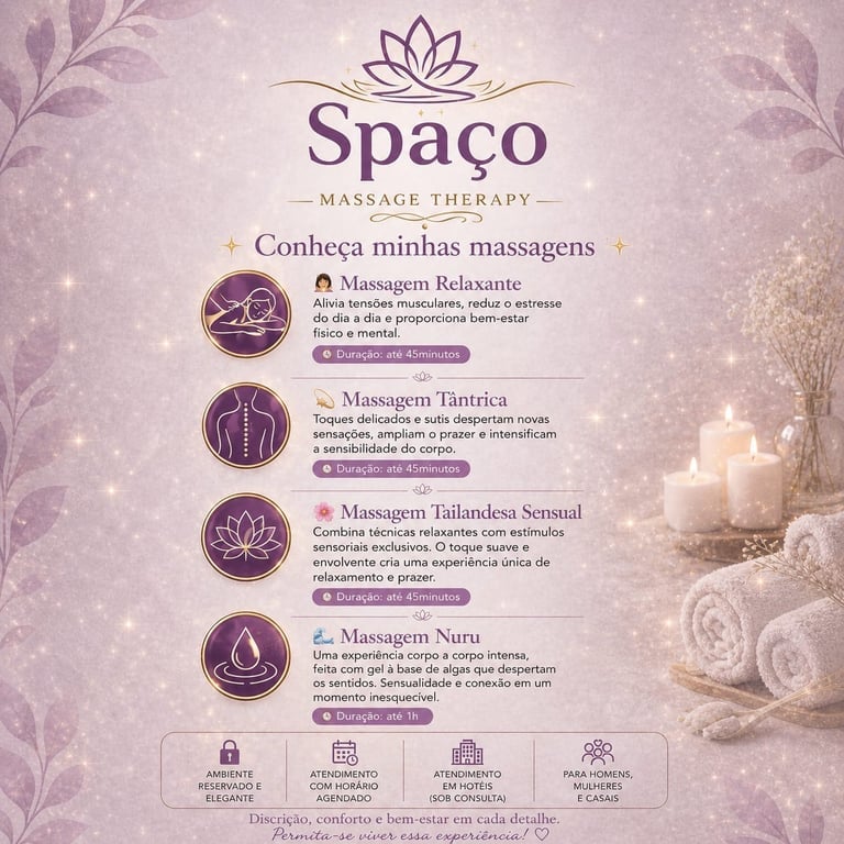 Spaço Massage Therapy Onde o cuidado encontra a arte do toque. Massagem