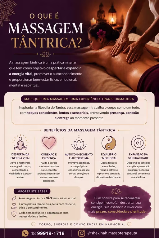 Lizandra Shekinah Atendimentos personalizados com diferentes técnicas Massagem